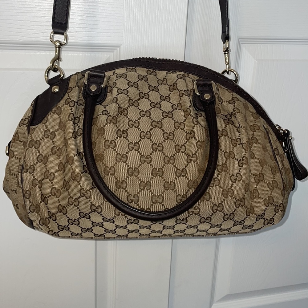 EUC Gucci GG Canvas Sukey Satchel - Picture 2 of 16
